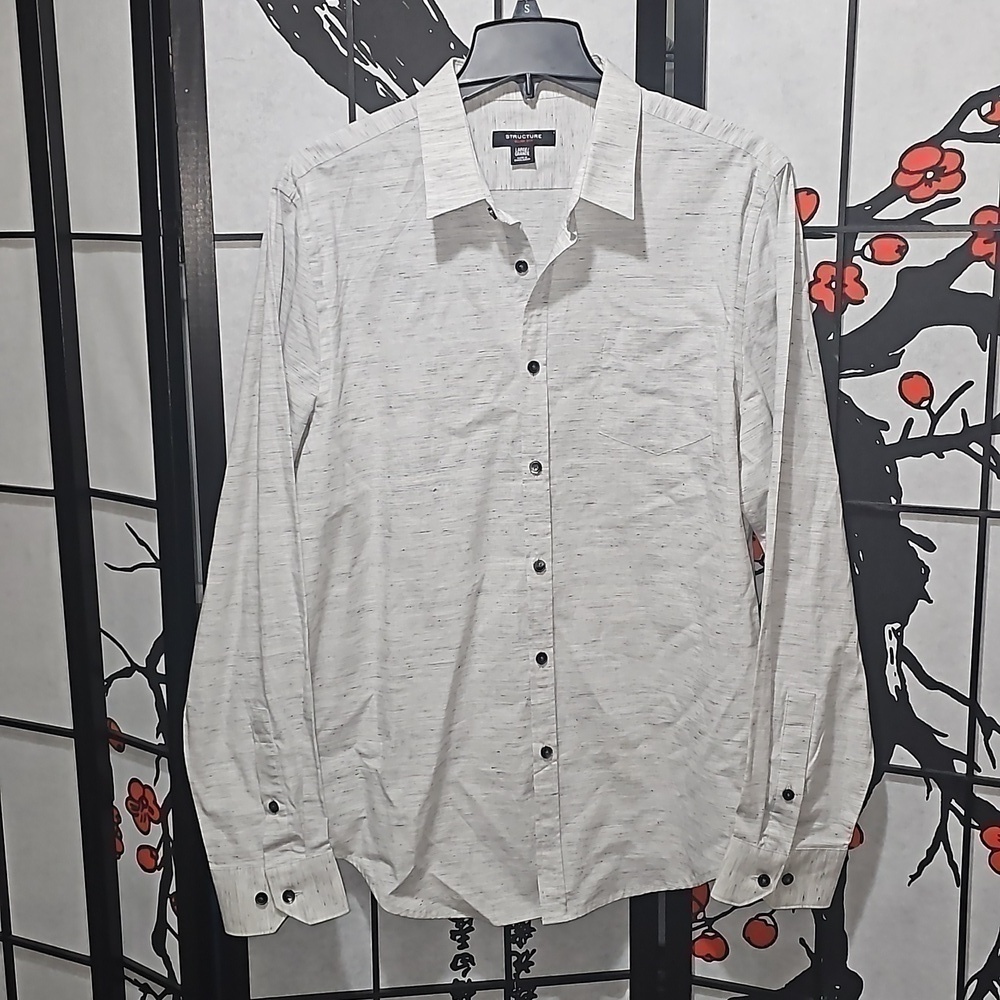 Structure Slim Fit Button Shirt‎ Size Large